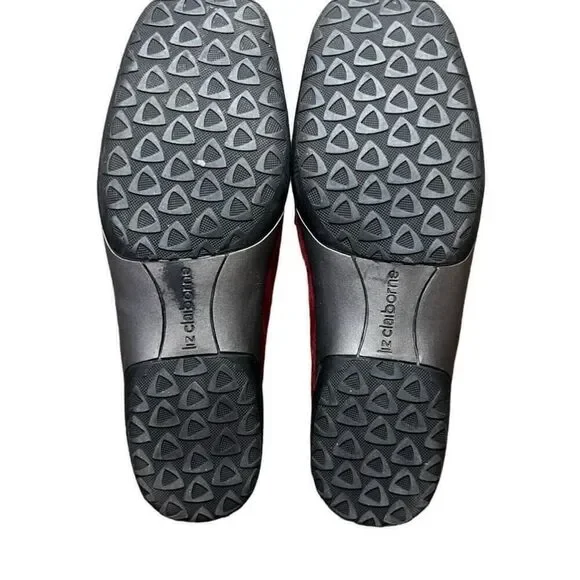 Women's Liz Claiborne Red Suede Tassel Loafers Size 7M - Picture 8 of 8